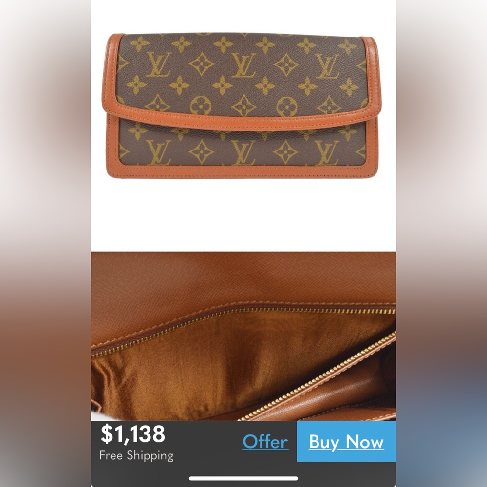 Louis Vuitton Monogram Clutch Pochette Dame GM EUC - Picture 12 of 12